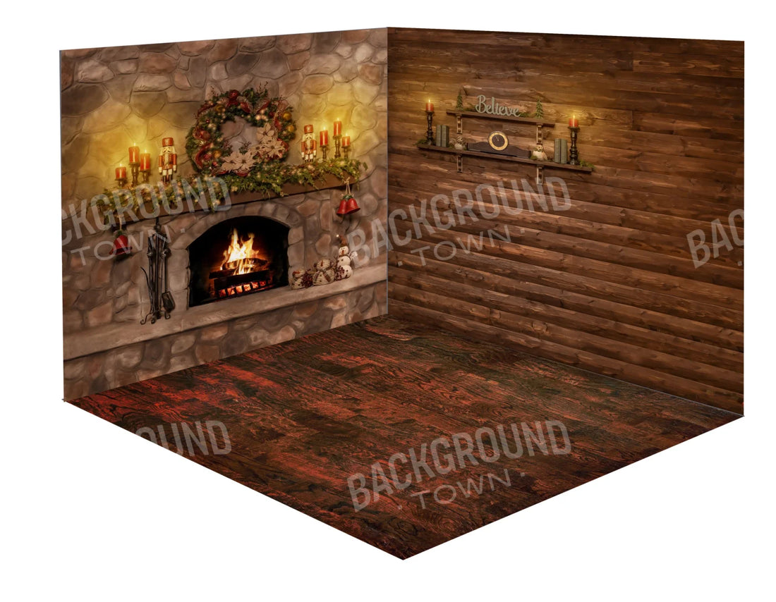 Magic of Santa Cobble Room Backdrops