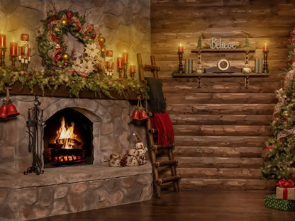 Magic of Santa Coble Full 6’8x5’ Fleece (80 x 60 inch) Backdrop