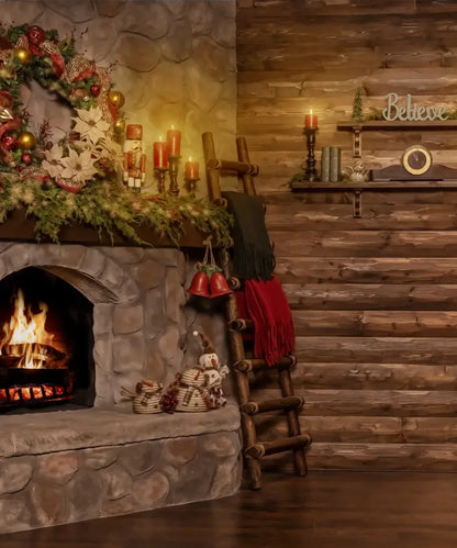 Beige Christmas Backdrop for Photography