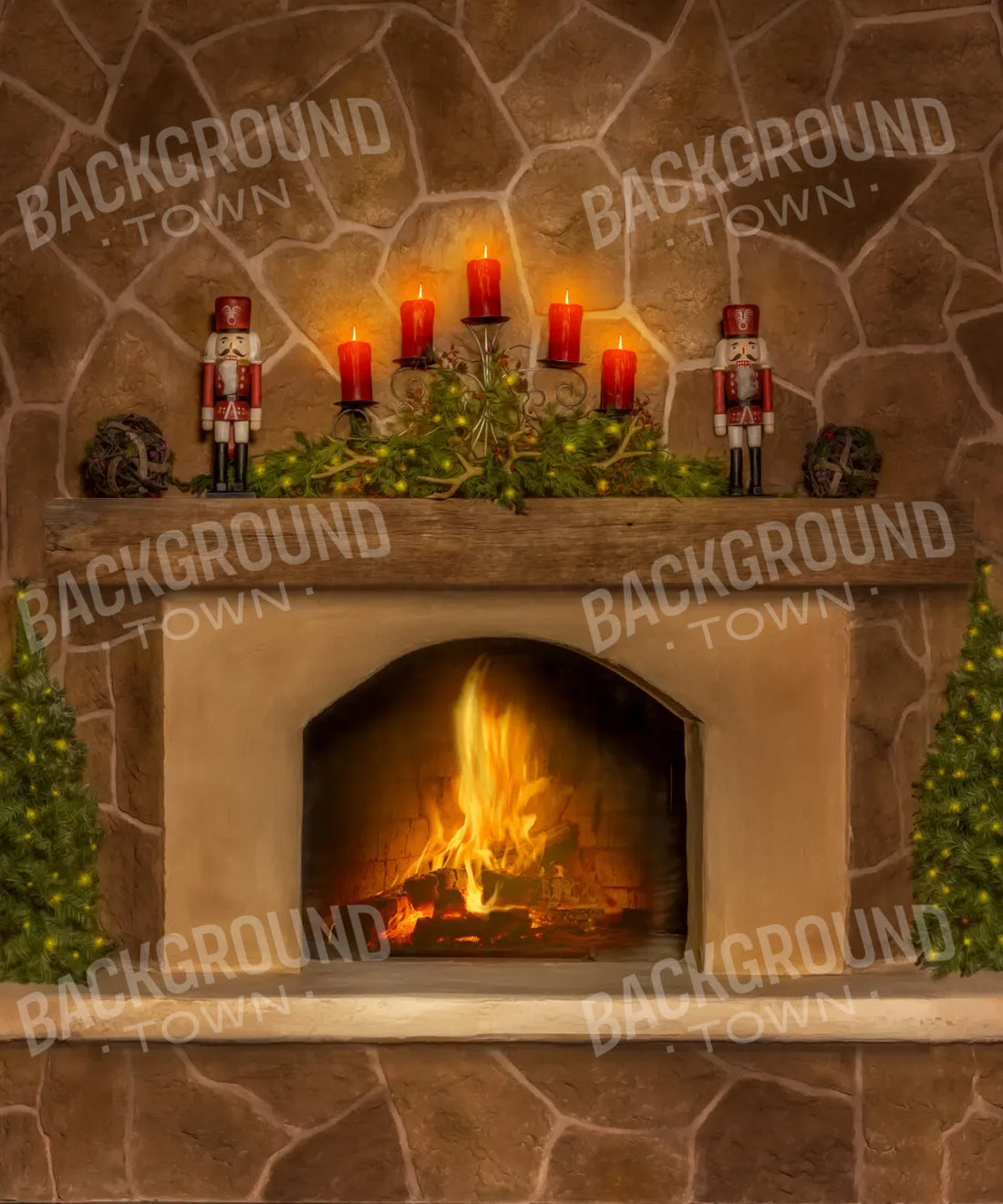 Beige Christmas Backdrop for Photography