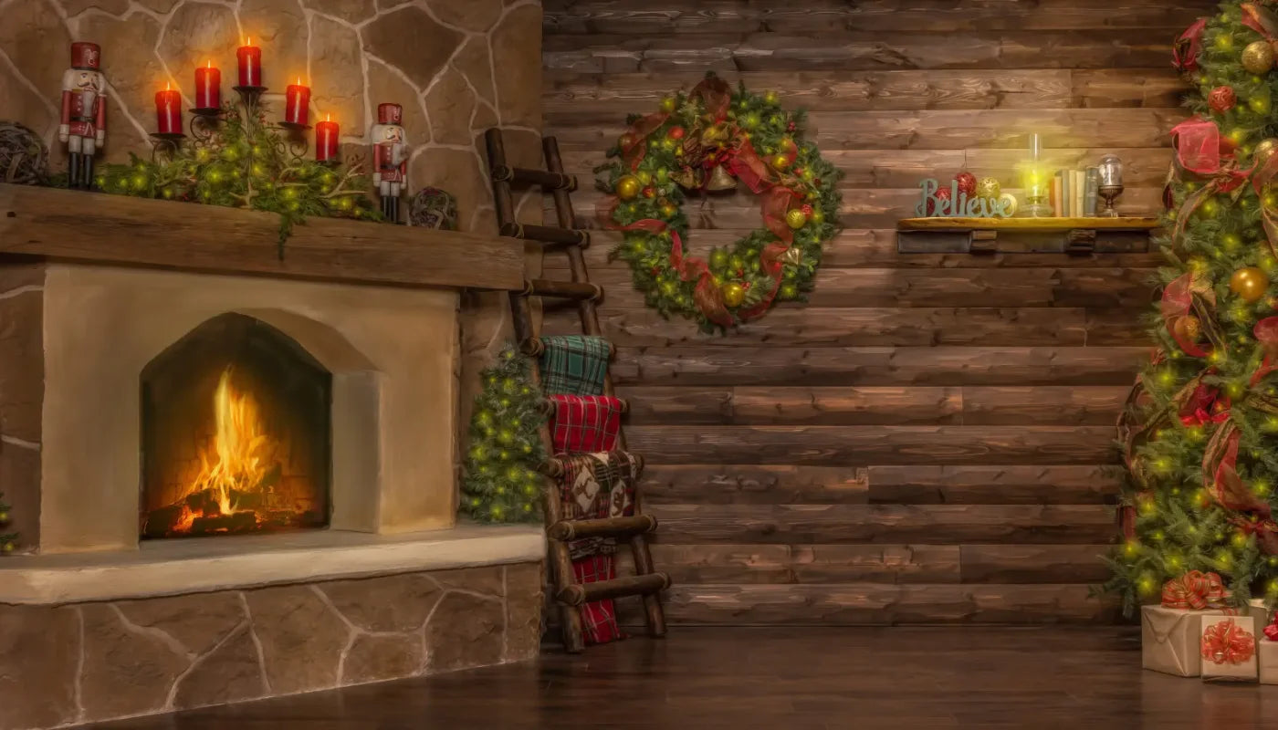 Magic of Santa Flagstone Set 14’x8’ UltraCloth (168 x 96 inch) Backdrop