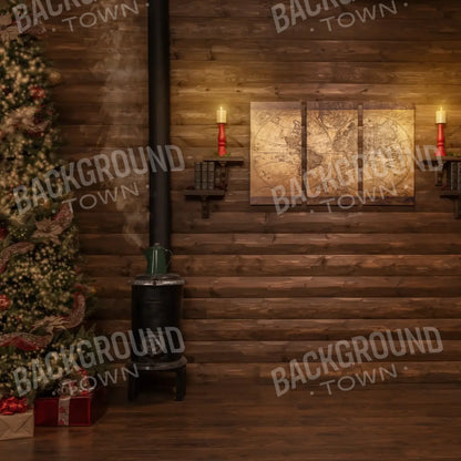 Magic of Santa Study With Tree 10’x10’ UltraCloth (120 x 120 inch) Backdrop