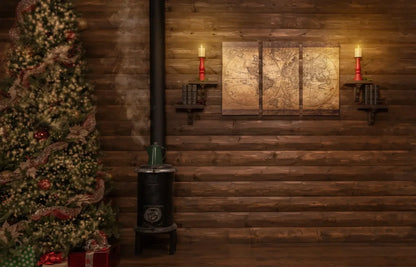 Magic of Santa Study With Tree 14’x9’ UltraCloth (168 x 108 inch) Backdrop