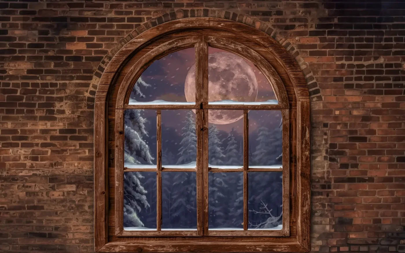 Magic of Santa Window No Santa Backdrop