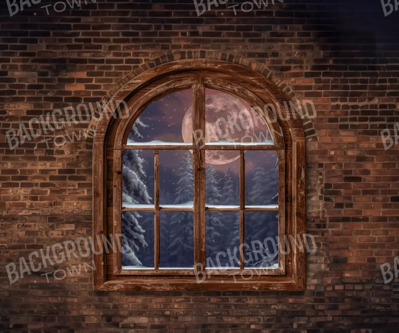 Brick Winter Backdrop for Photography