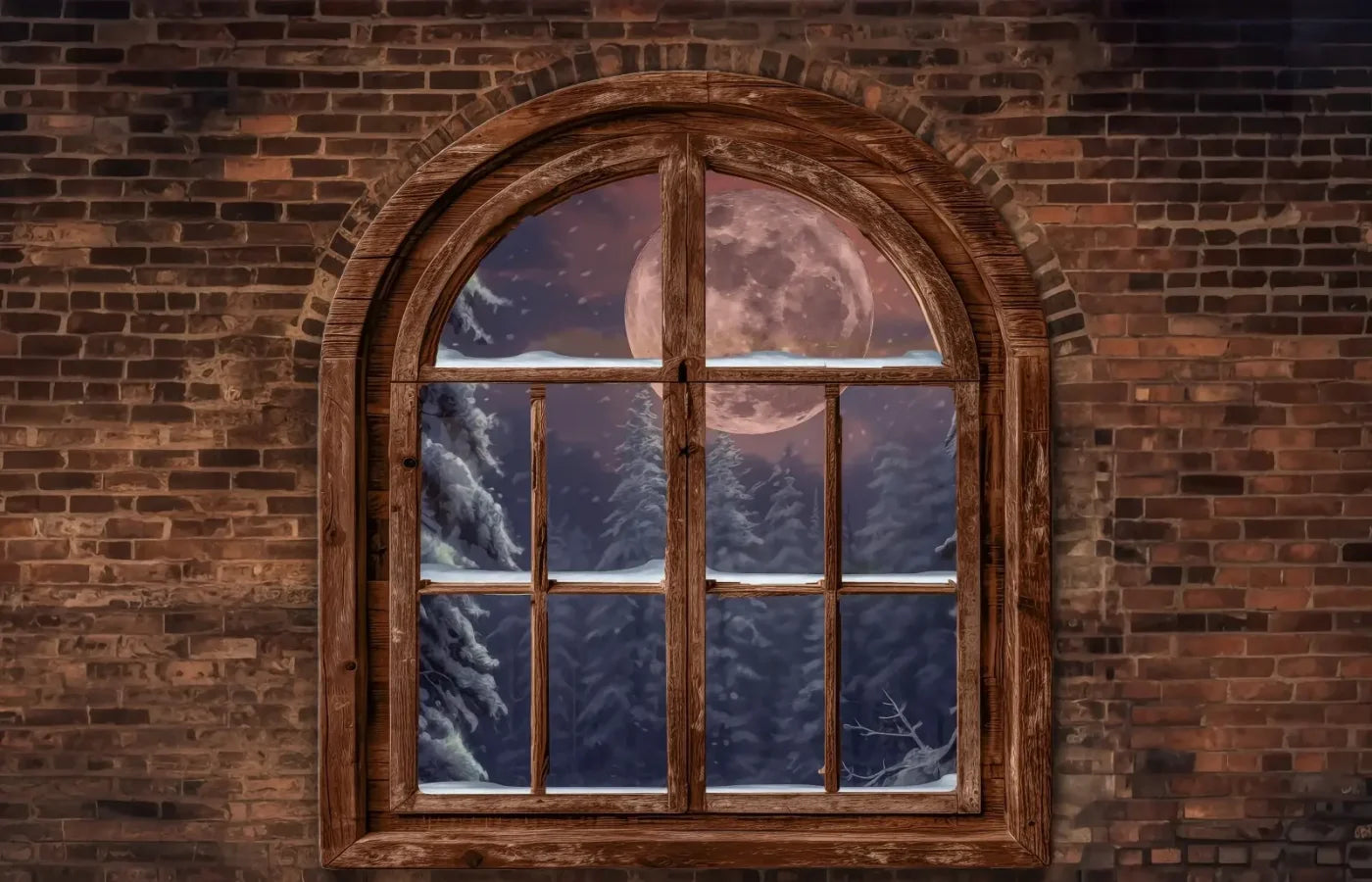 Magic of Santa Window No Santa Backdrop