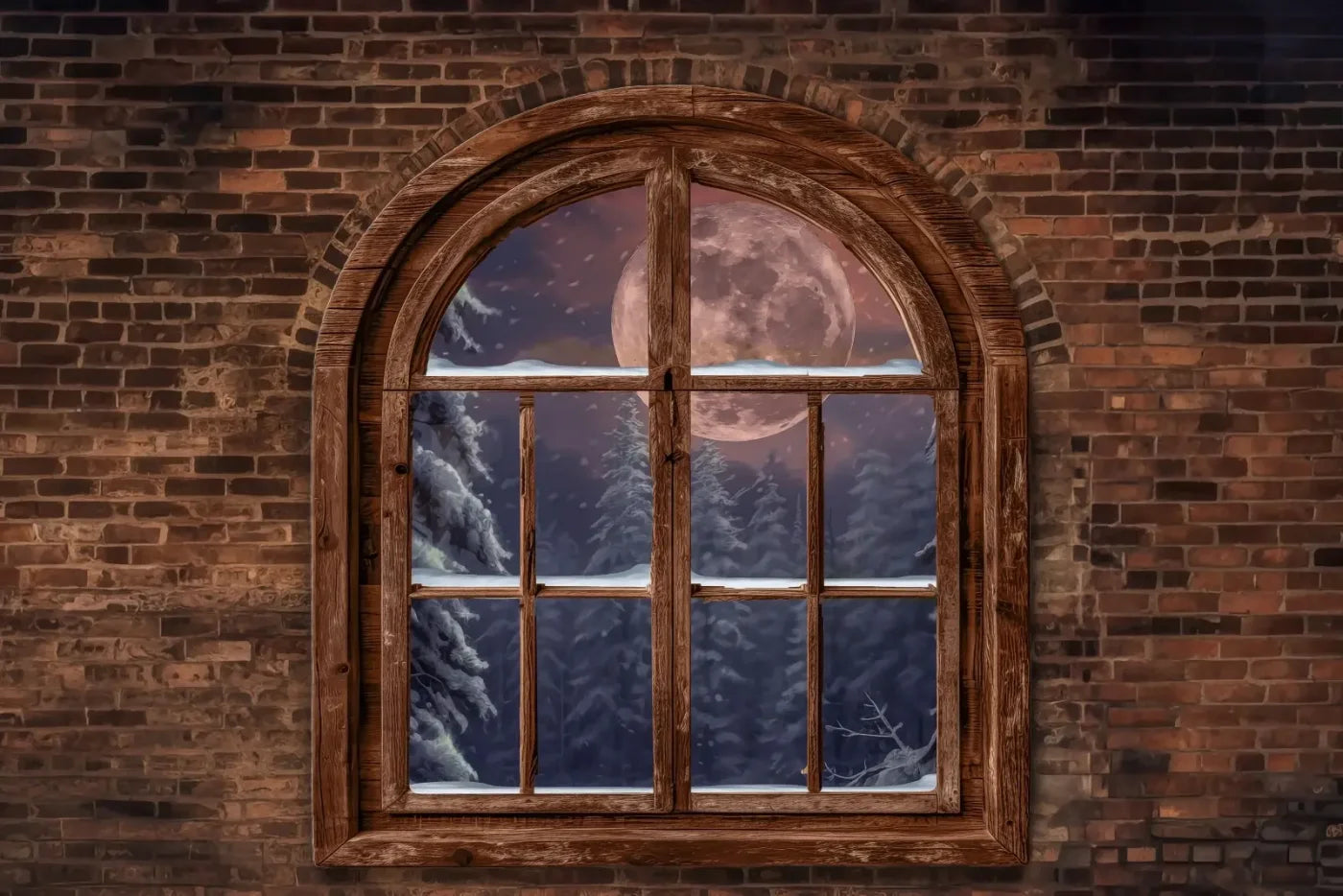 Magic of Santa Window No Santa Backdrop