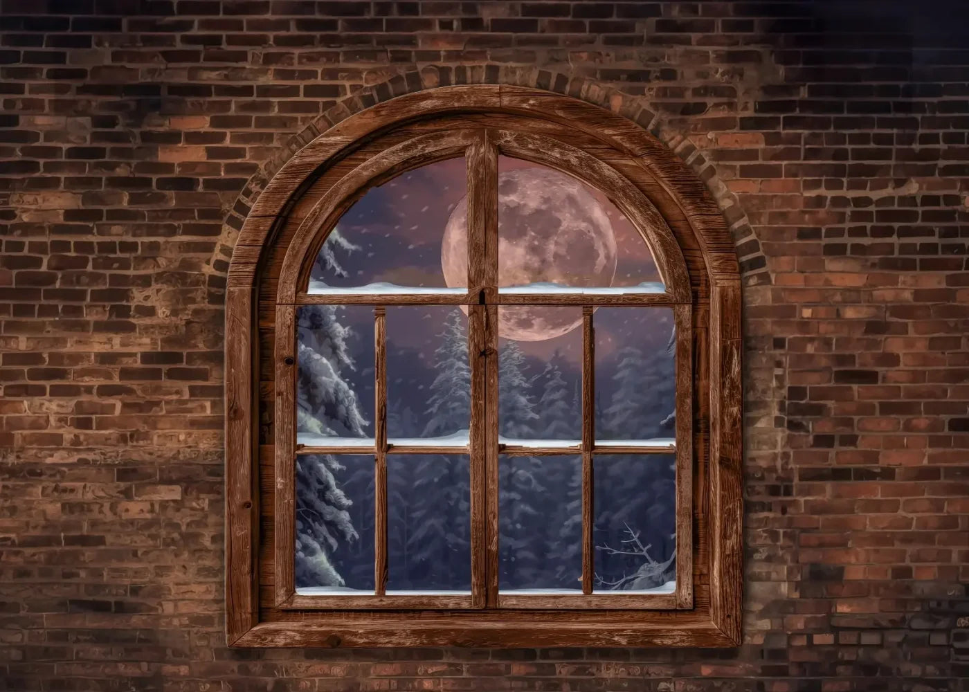 Magic of Santa Window No Santa Backdrop