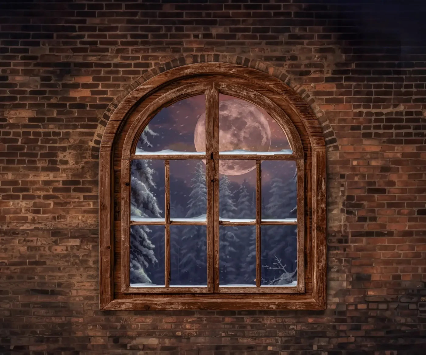 Magic of Santa Window No Santa Backdrop