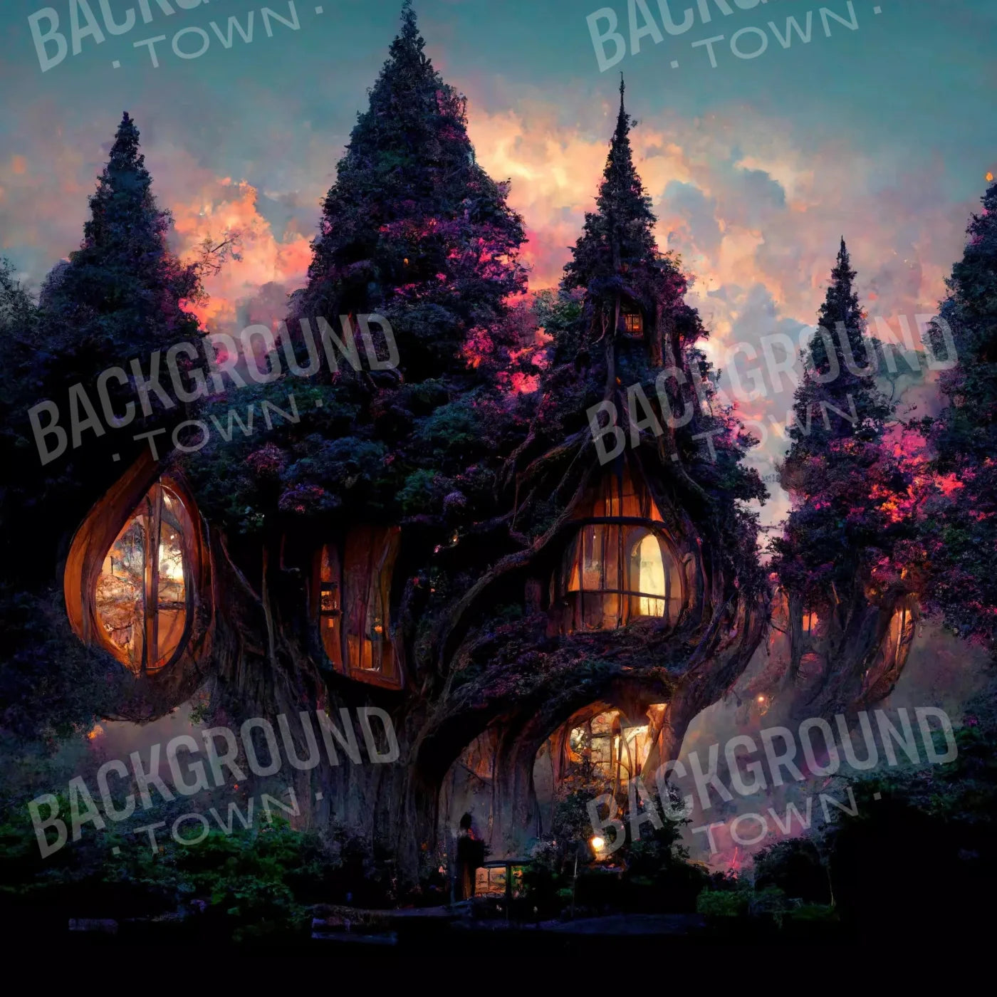 whimsical fairy house Backdrop for Photography
