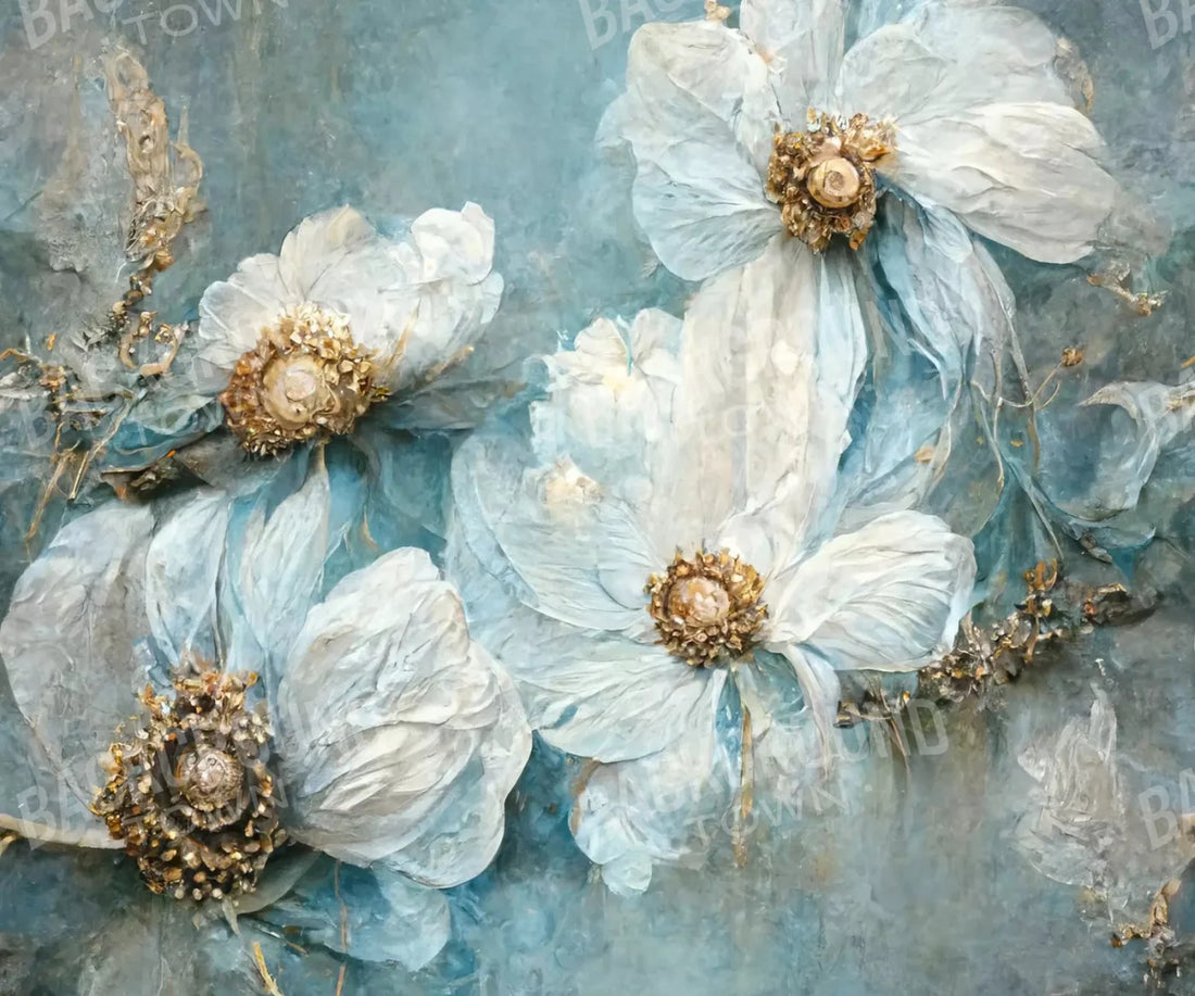 Beige Floral Backdrop for Photography