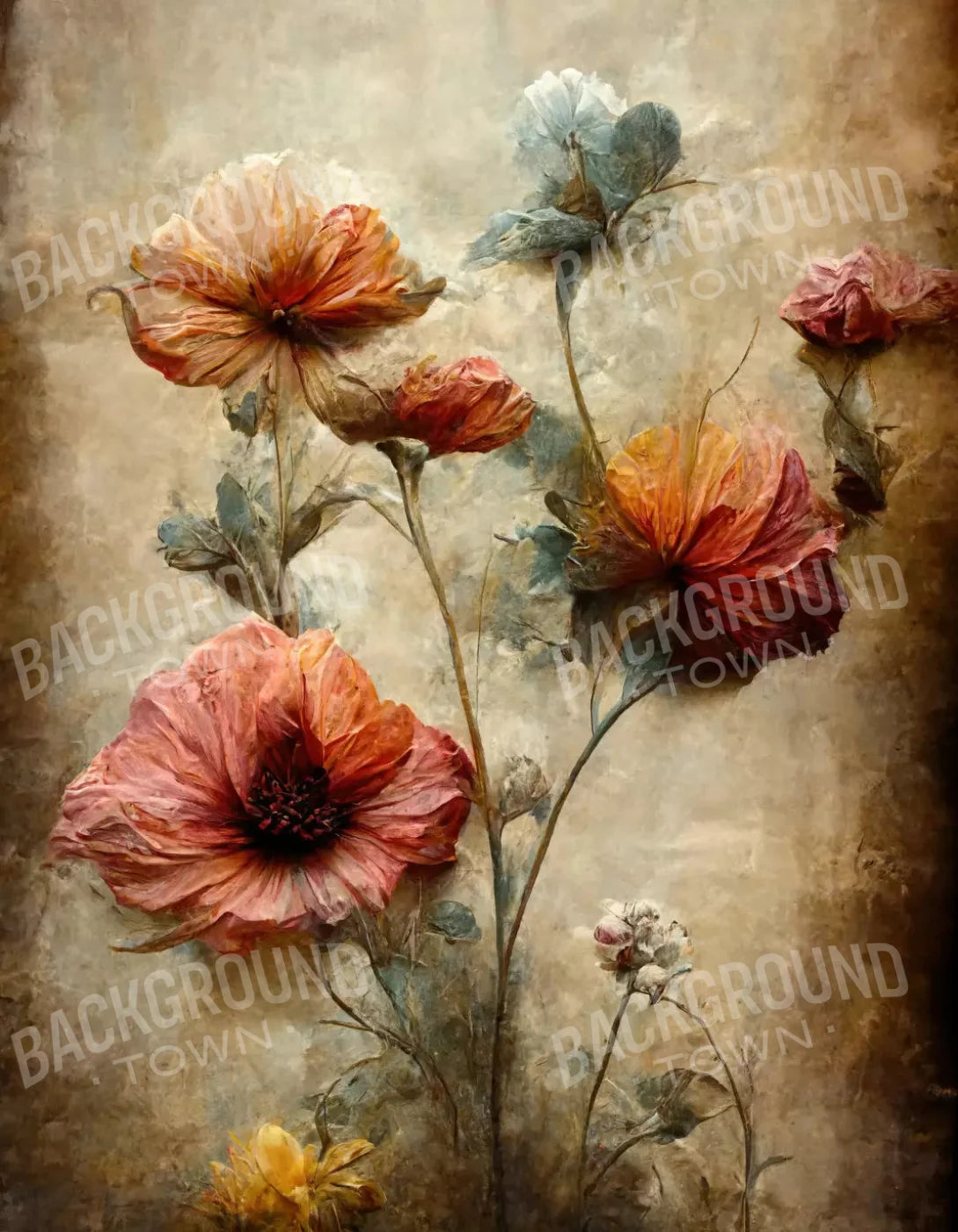 Magnolia Dream 6X8 Fleece ( 72 X 96 Inch ) Backdrop