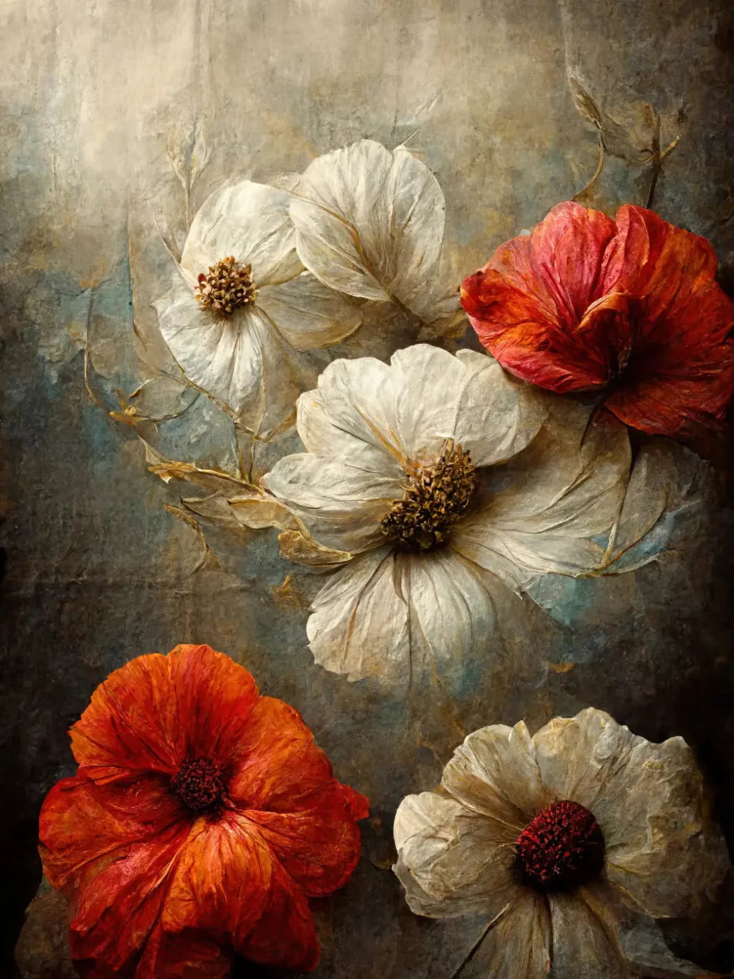 Magnolia Warmth 5X68 Fleece ( 60 X 80 Inch ) Backdrop