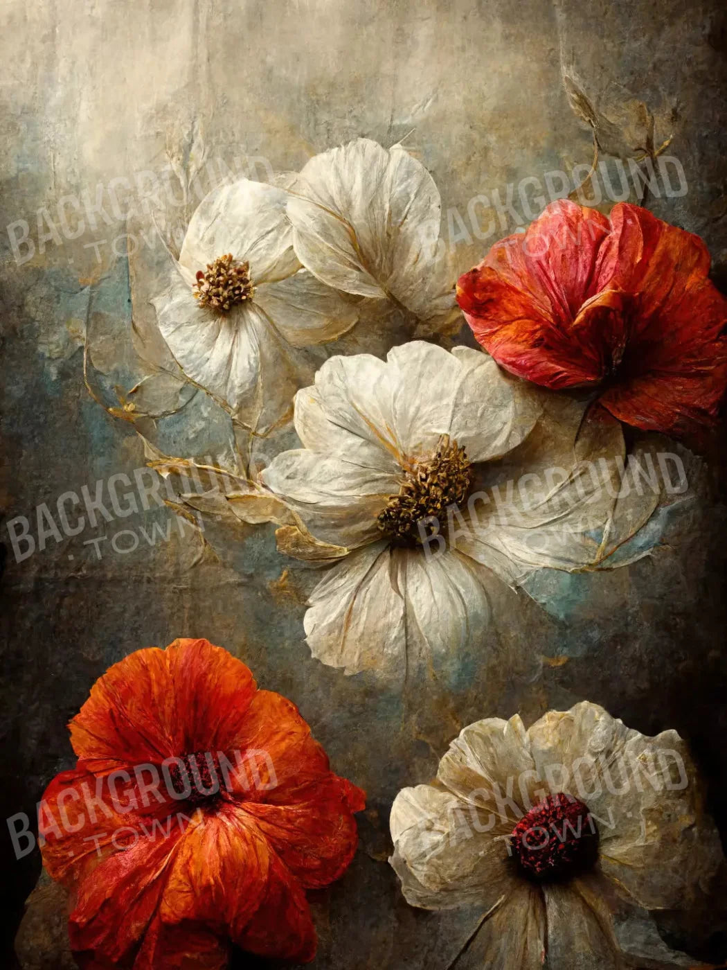 Magnolia Warmth 8X10 Fleece ( 96 X 120 Inch ) Backdrop