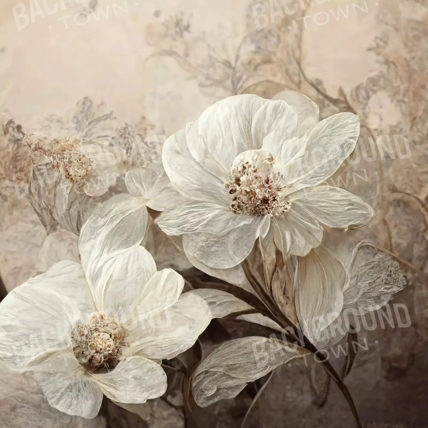 Magnolias 8X8 Fleece ( 96 X Inch ) Backdrop