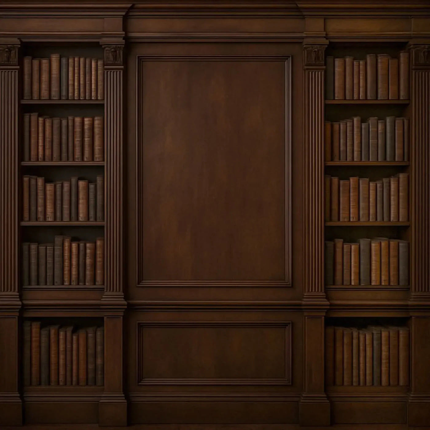 Mahogany Library Wall 10’x10’ UltraCloth (120 x 120 inch) Backdrop