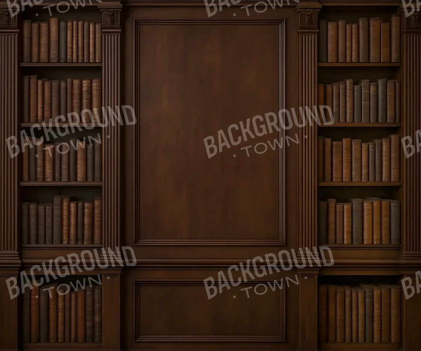 Mahogany Library Wall 12’x10’ UltraCloth (144 x 120 inch) Backdrop