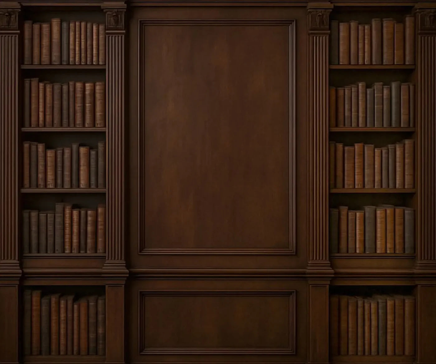 Mahogany Library Wall 12’x10’ UltraCloth (144 x 120 inch) Backdrop