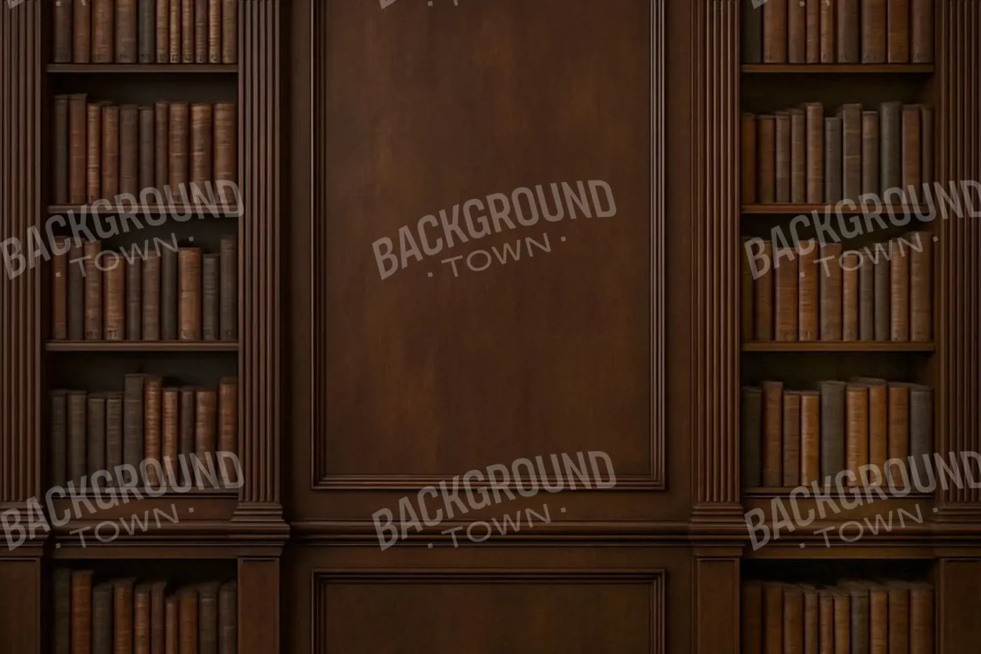 Mahogany Library Wall 12’x8’ UltraCloth (144 x 96 inch) Backdrop