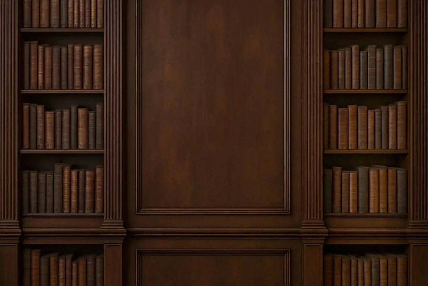 Mahogany Library Wall 12’x8’ UltraCloth (144 x 96 inch) Backdrop