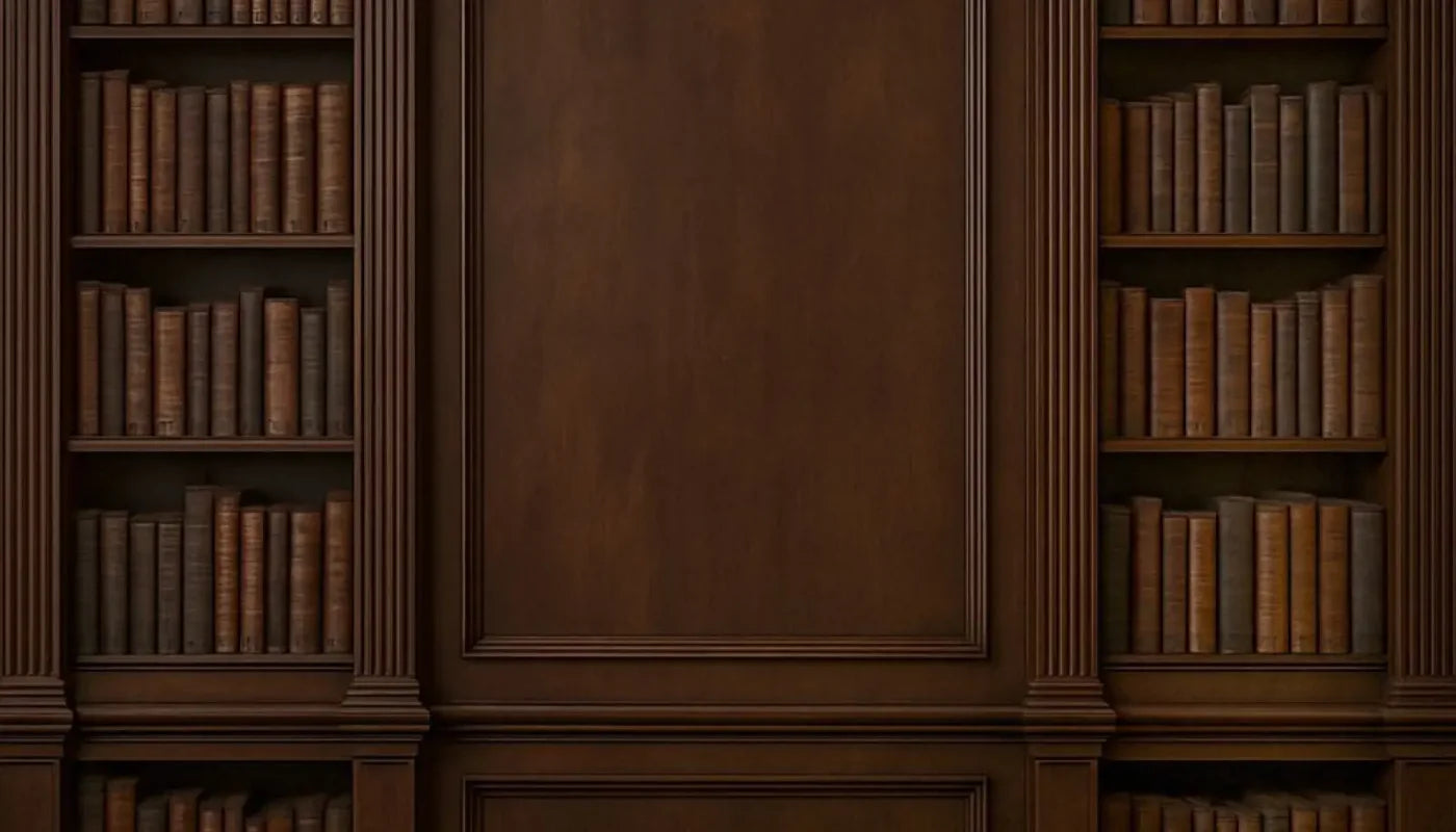Mahogany Library Wall 14’x8’ UltraCloth (168 x 96 inch) Backdrop