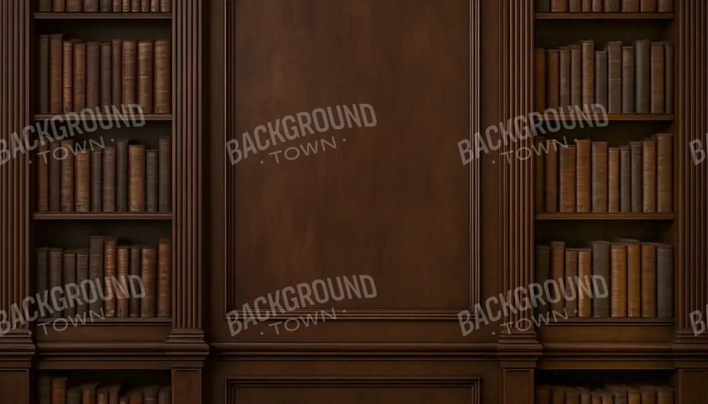 Mahogany Library Wall 14’x8’ UltraCloth (168 x 96 inch) Backdrop