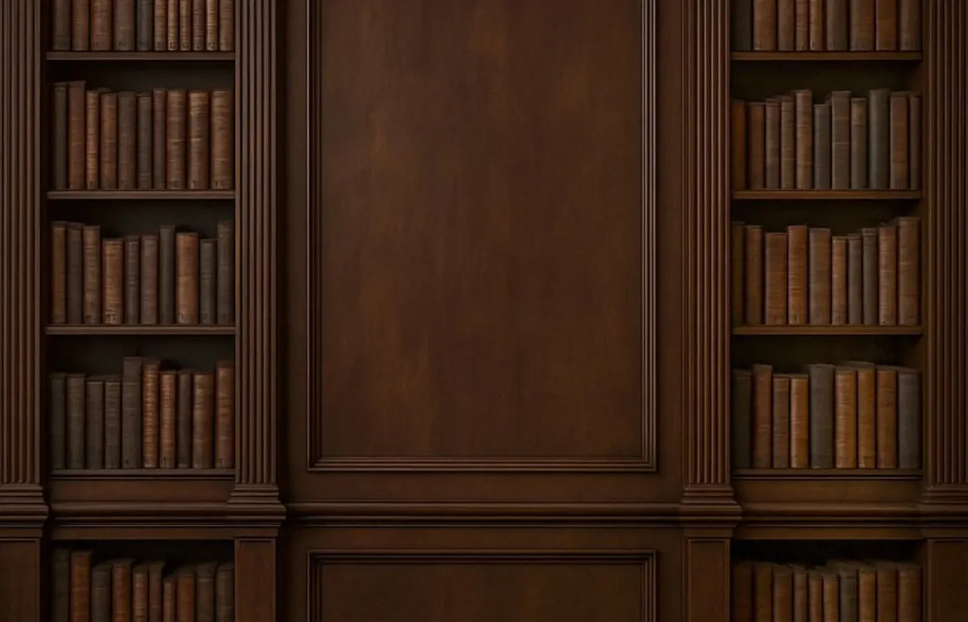 Mahogany Library Wall 14’x9’ UltraCloth (168 x 108 inch) Backdrop