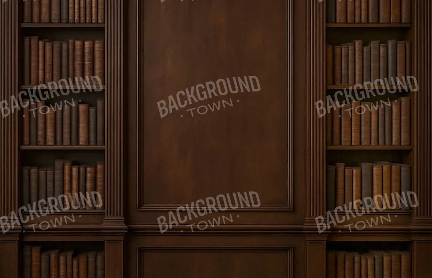 Mahogany Library Wall 14’x9’ UltraCloth (168 x 108 inch) Backdrop