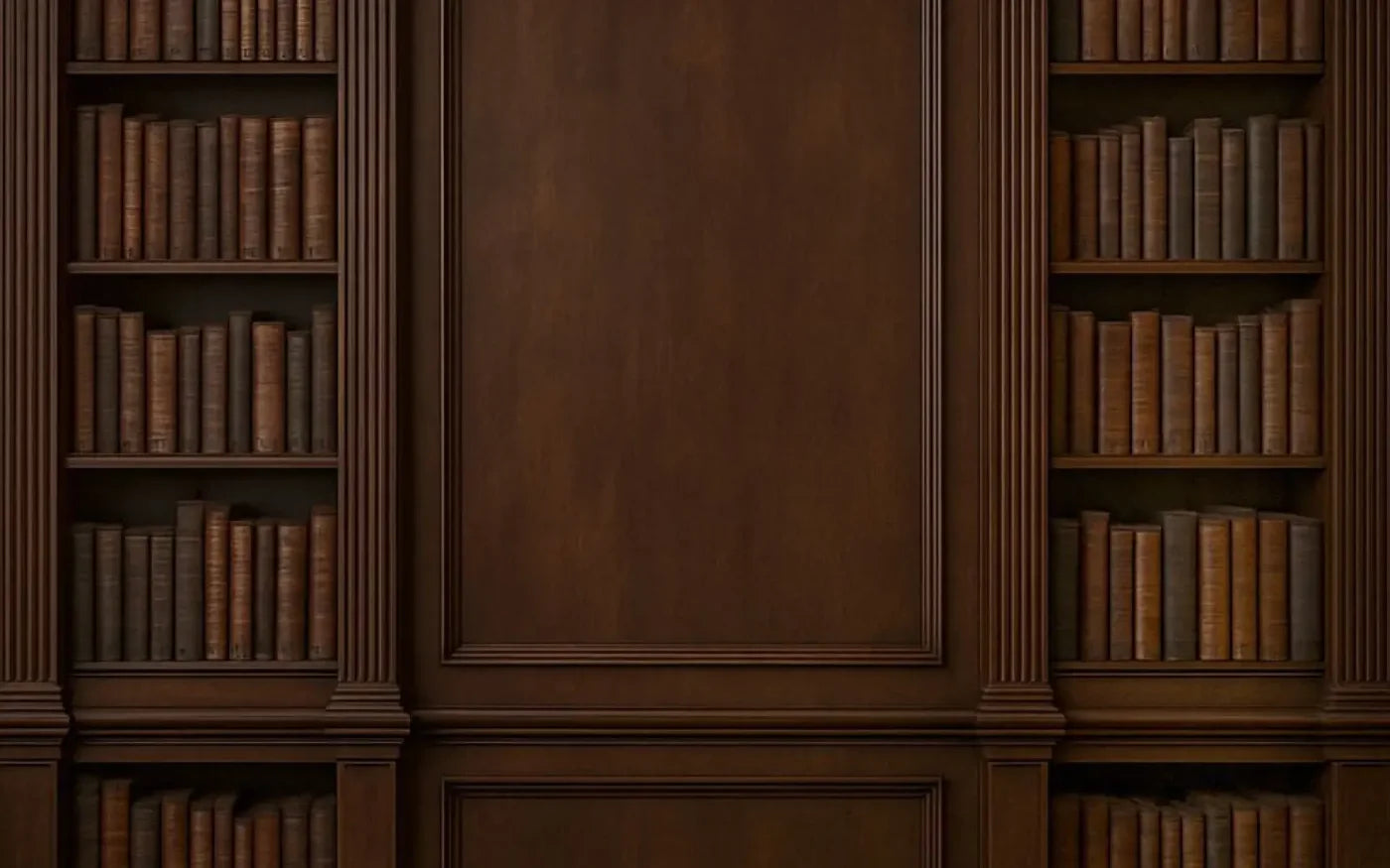 Mahogany Library Wall 16’x10’ UltraCloth (192 x 120 inch) Backdrop