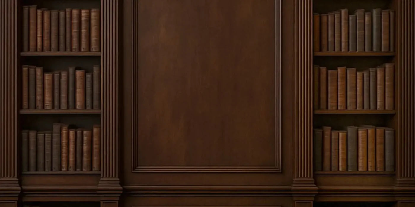 Mahogany Library Wall 16’x8’ UltraCloth (192 x 96 inch) Backdrop
