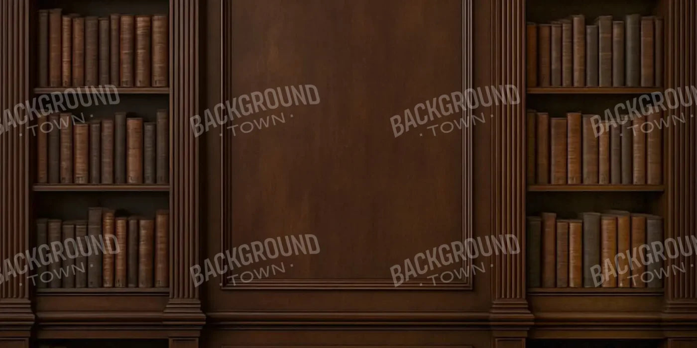 Mahogany Library Wall 20’x10’ UltraCloth (240 x 120 inch) Backdrop