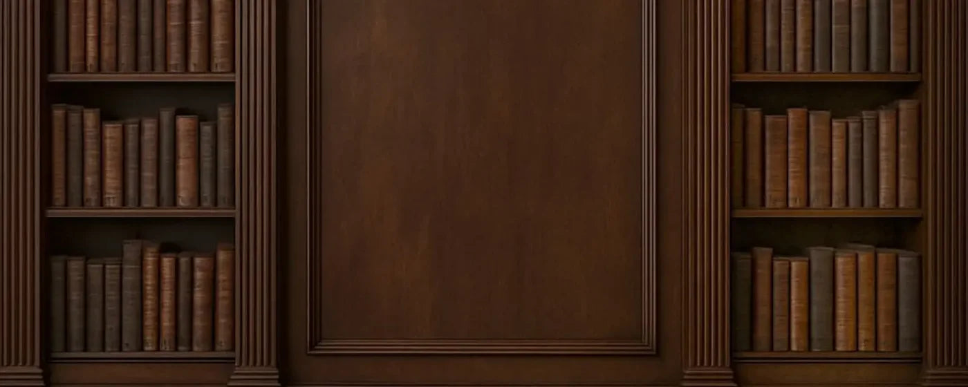 Mahogany Library Wall 20’x8’ UltraCloth (240 x 96 inch) Backdrop