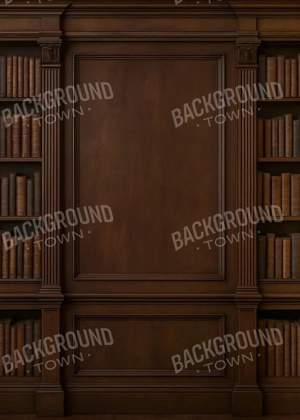 Mahogany Library Wall 5’x7’ UltraCloth (60 x 84 inch) Backdrop
