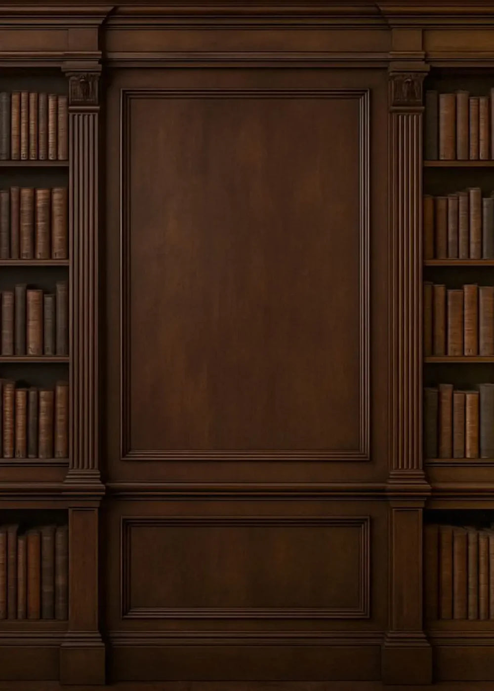 Mahogany Library Wall 5’x7’ UltraCloth (60 x 84 inch) Backdrop