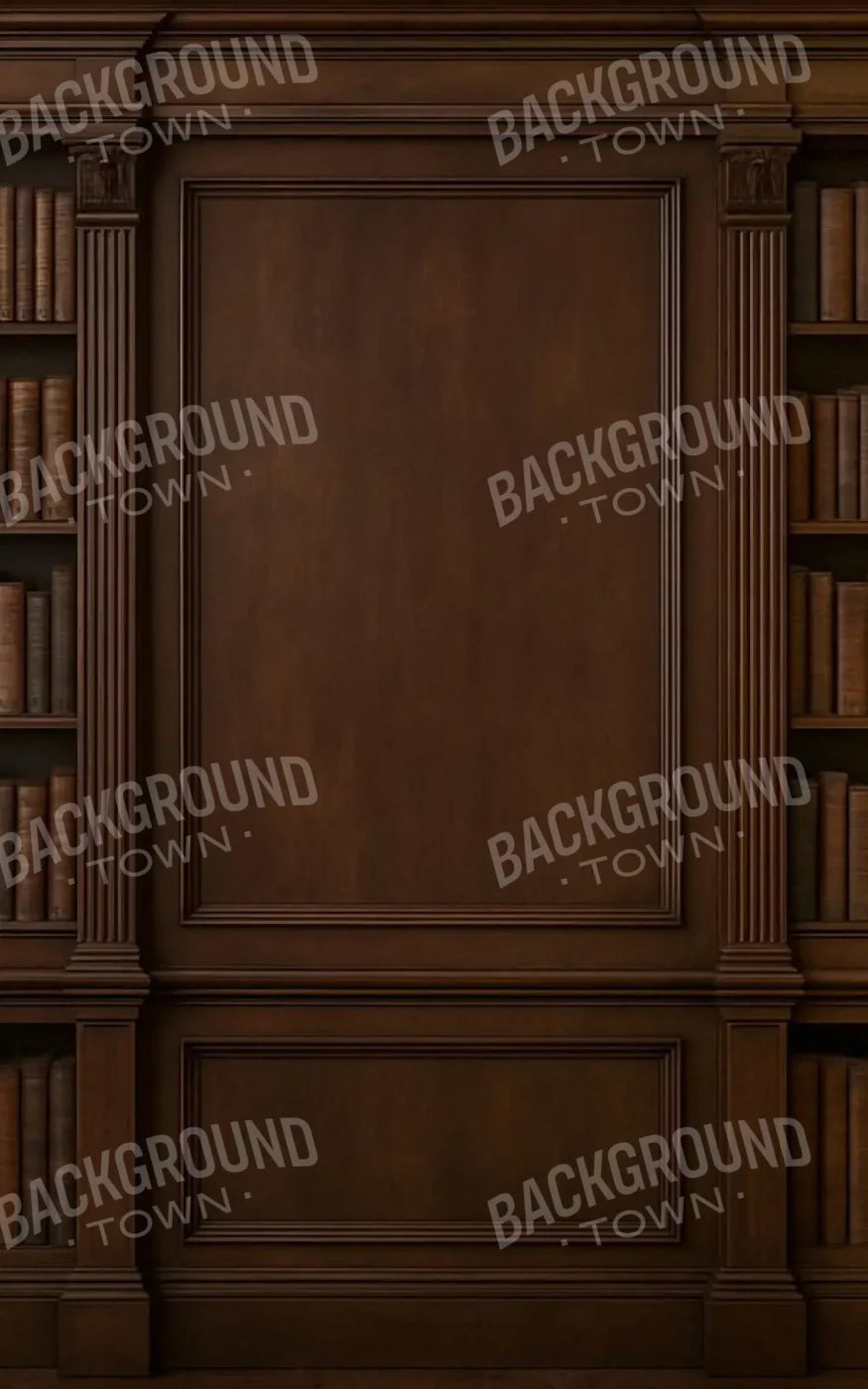 Mahogany Library Wall 5’x8’ UltraCloth (60 x 96 inch) Backdrop