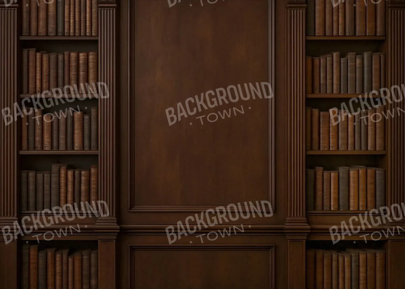 Mahogany Library Wall 7’x5’ UltraCloth (84 x 60 inch) Backdrop