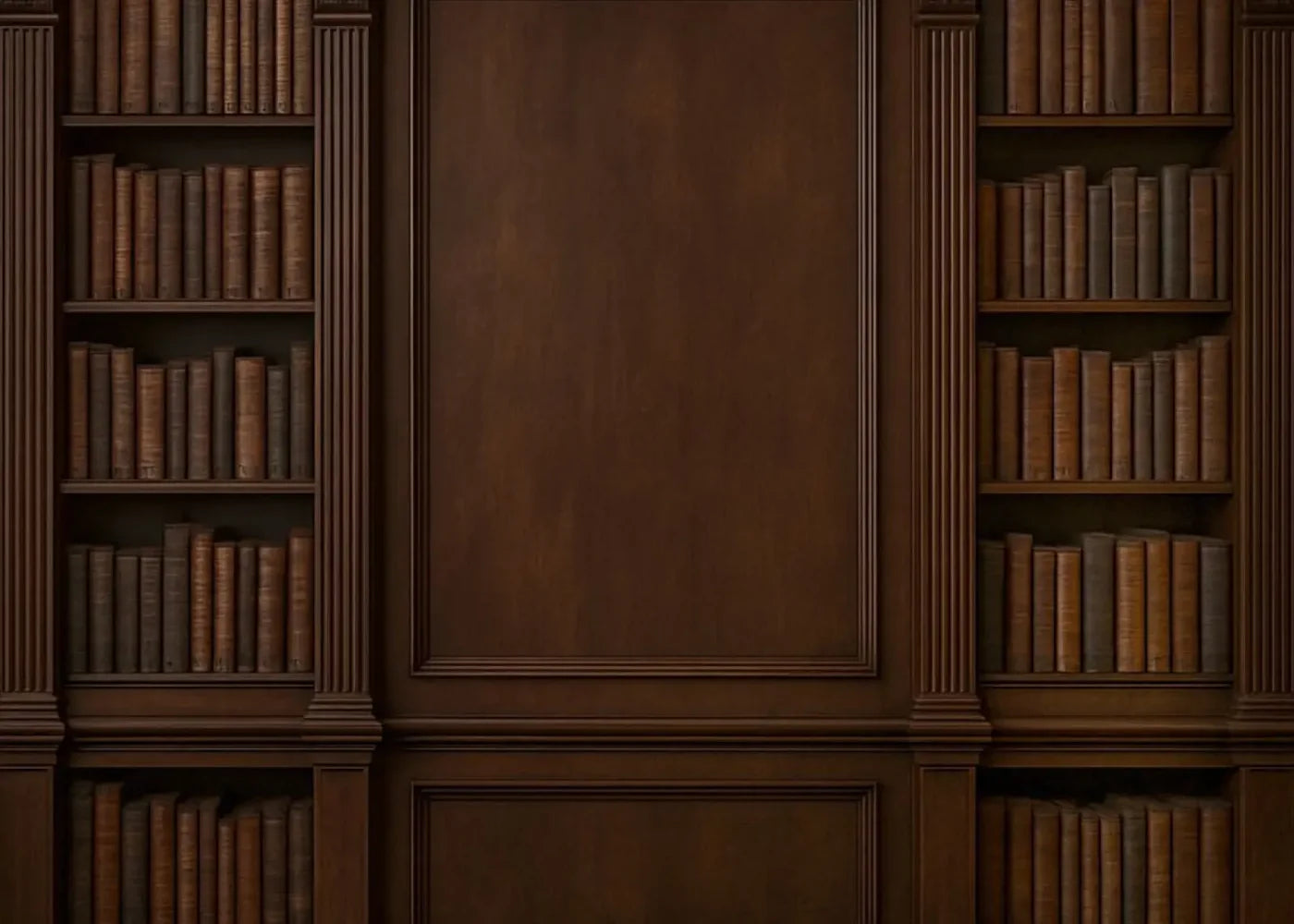 Mahogany Library Wall 7’x5’ UltraCloth (84 x 60 inch) Backdrop
