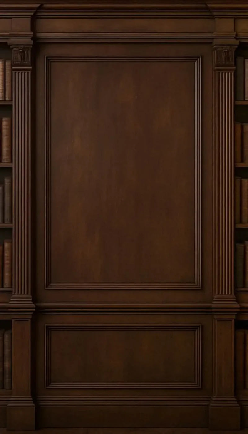 Mahogany Library Wall 8’x14’ UltraCloth (96 x 168 inch) Backdrop