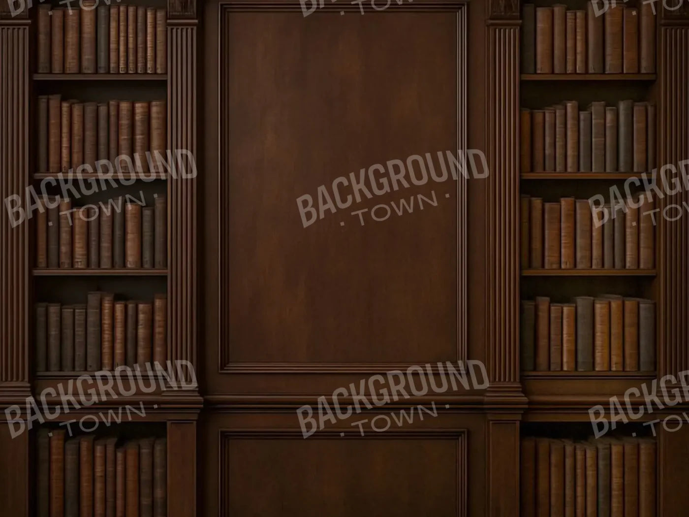 Mahogany Library Wall 8’x6’ Fleece (96 x 72 inch) Backdrop