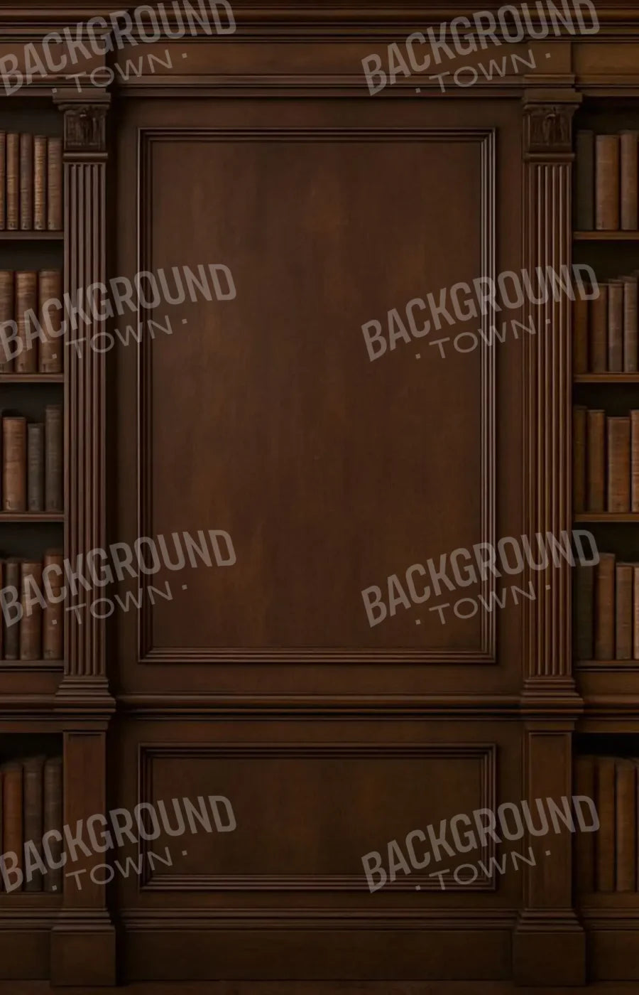 Mahogany Library Wall 9’x14’ UltraCloth (108 x 168 inch) Backdrop