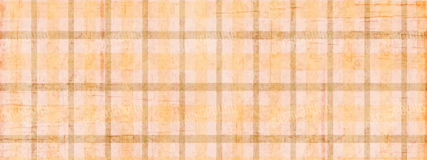 Mango Plaid 20X8 Ultracloth ( 240 X 96 Inch ) Backdrop