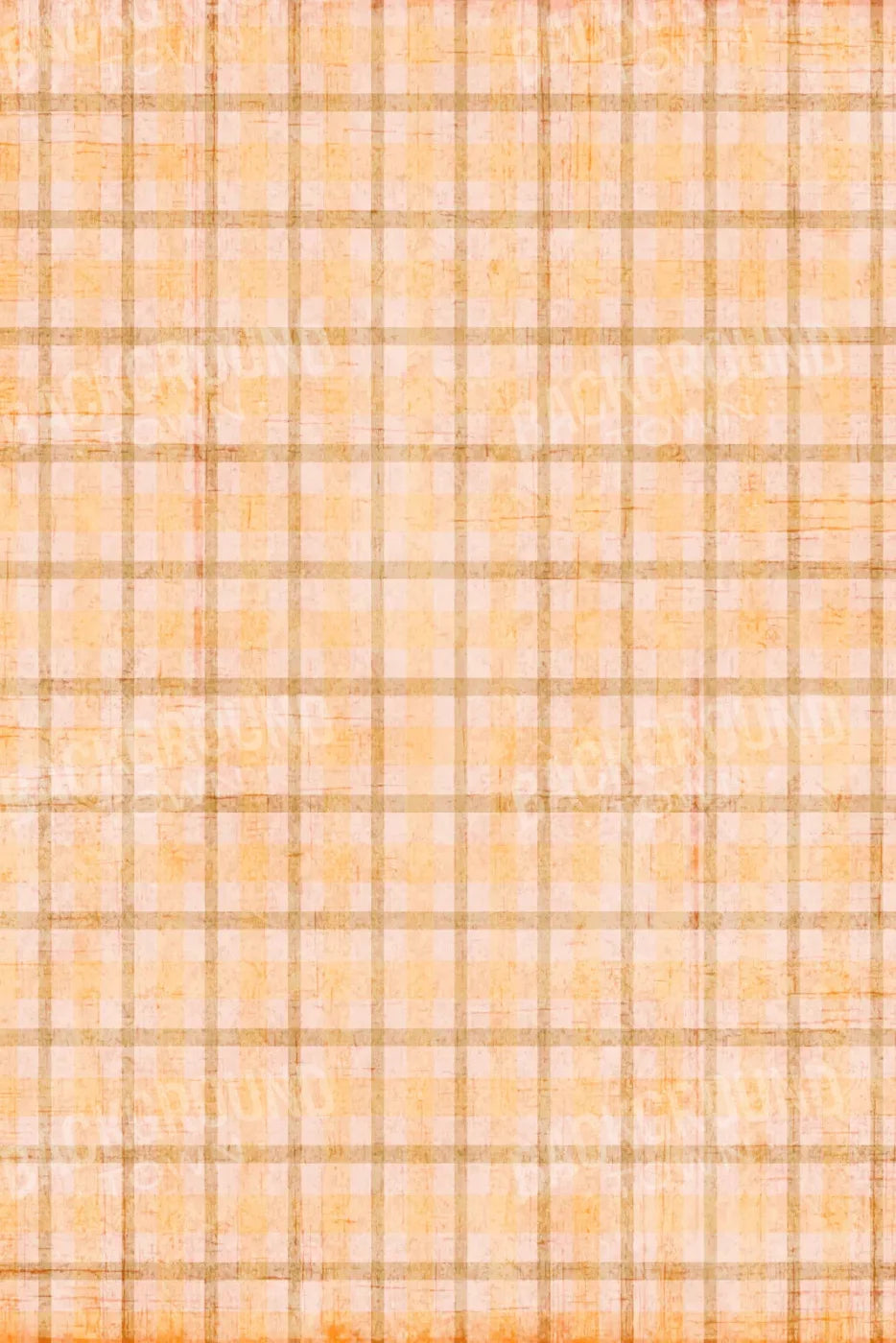 Mango Plaid 5X8 Ultracloth ( 60 X 96 Inch ) Backdrop