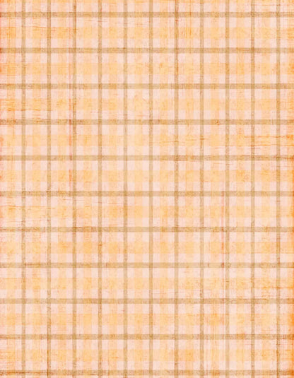 Mango Plaid 6X8 Fleece ( 72 X 96 Inch ) Backdrop