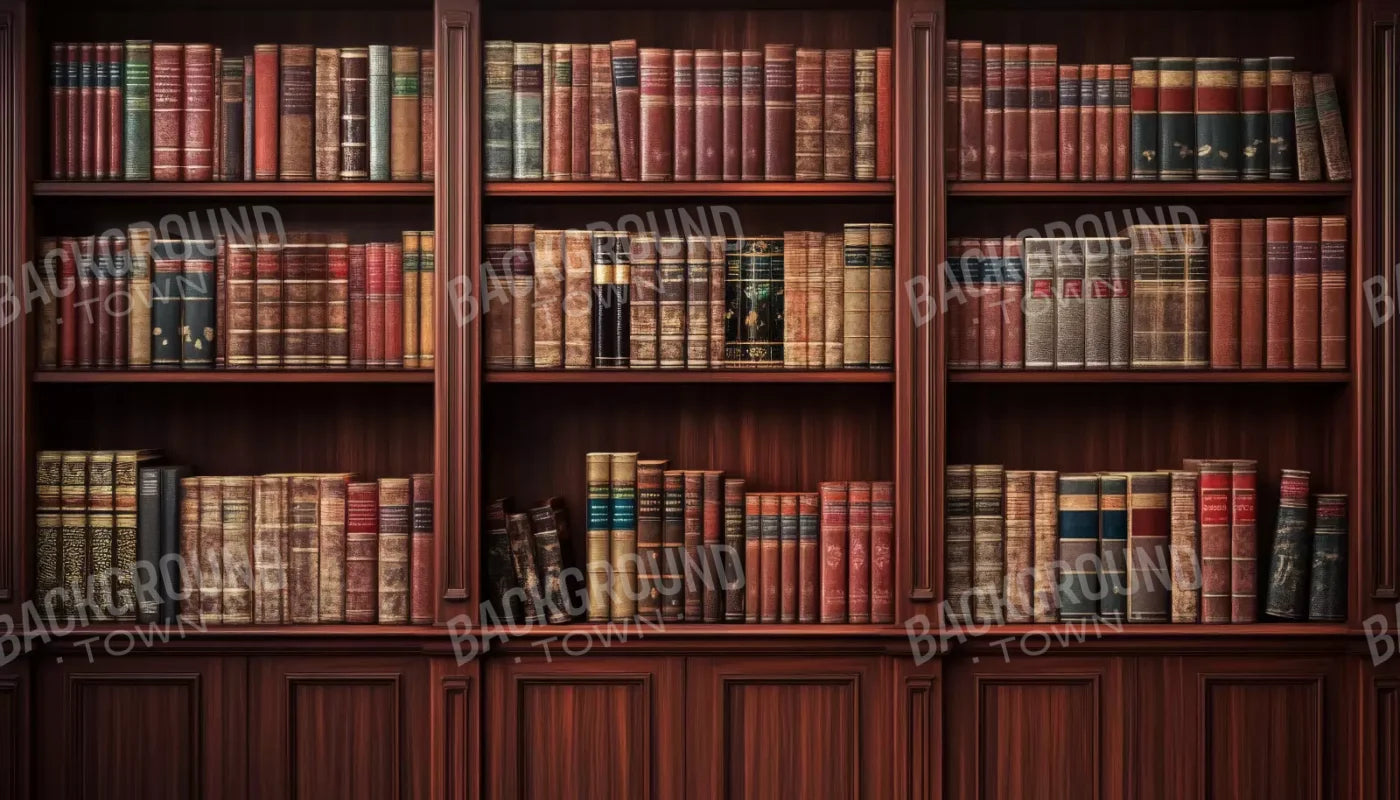 Mansion Bookcase 14’X8’ Ultracloth (168 X 96 Inch) Backdrop