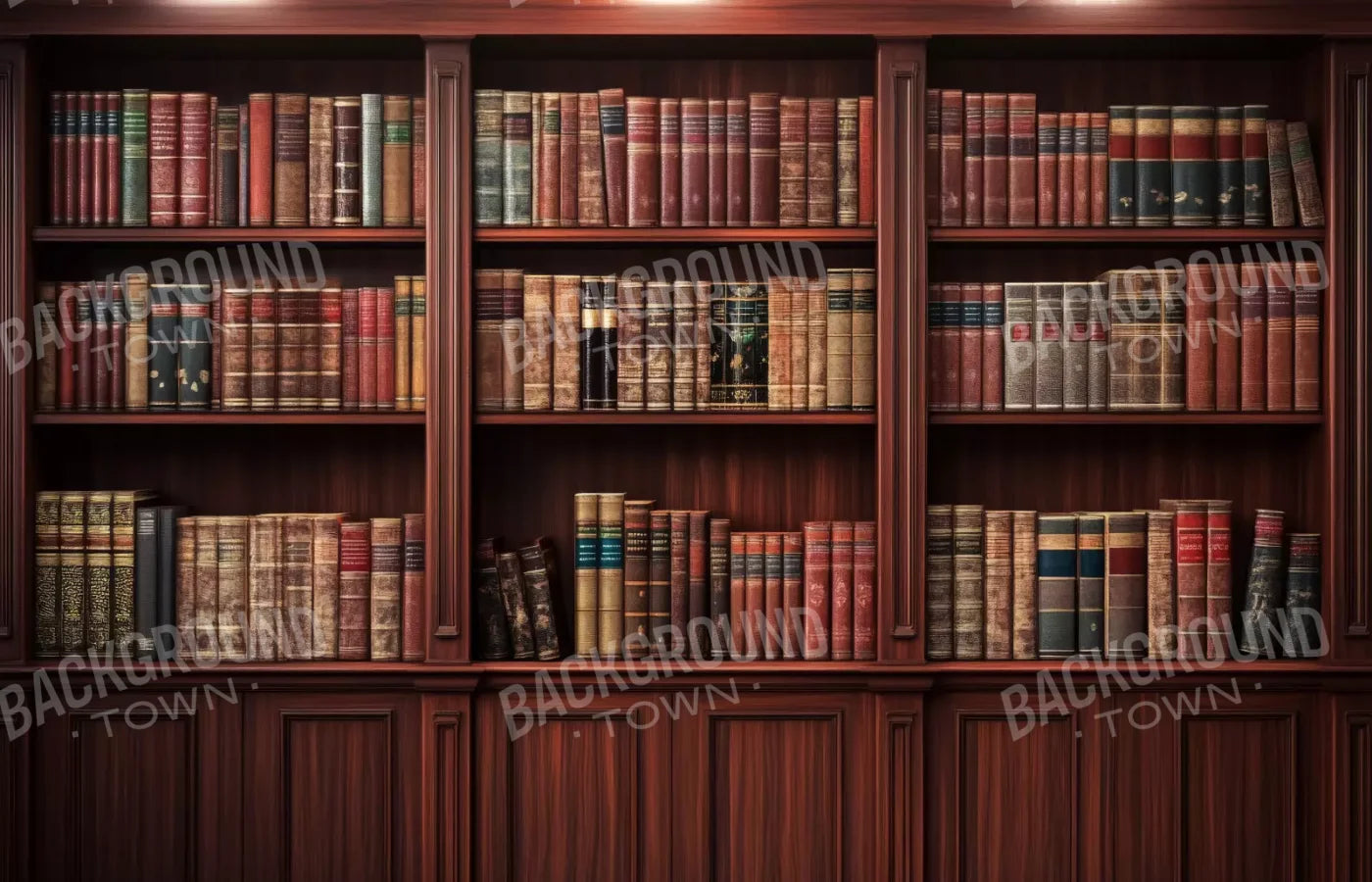 Mansion Bookcase 14’X9’ Ultracloth (168 X 108 Inch) Backdrop