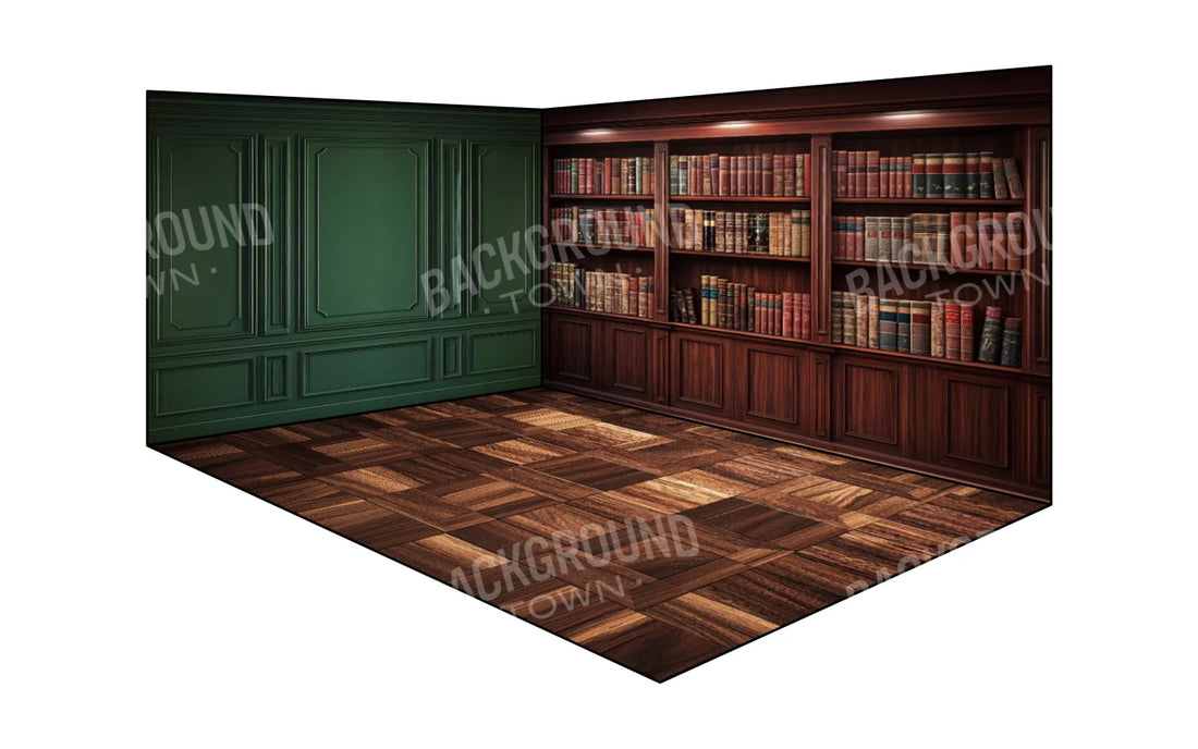 Mansion Library 2 Wall Bundle Backdrop