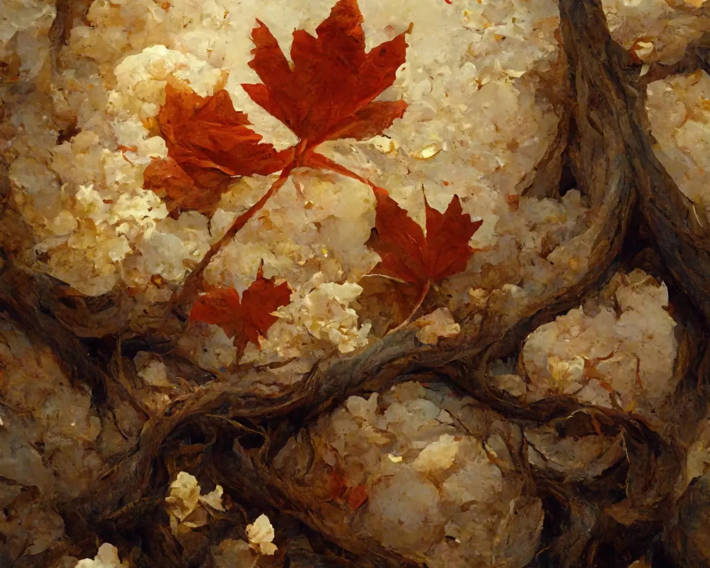Maple Branches 10’X8’ Fleece (120 X 96 Inch) Backdrop