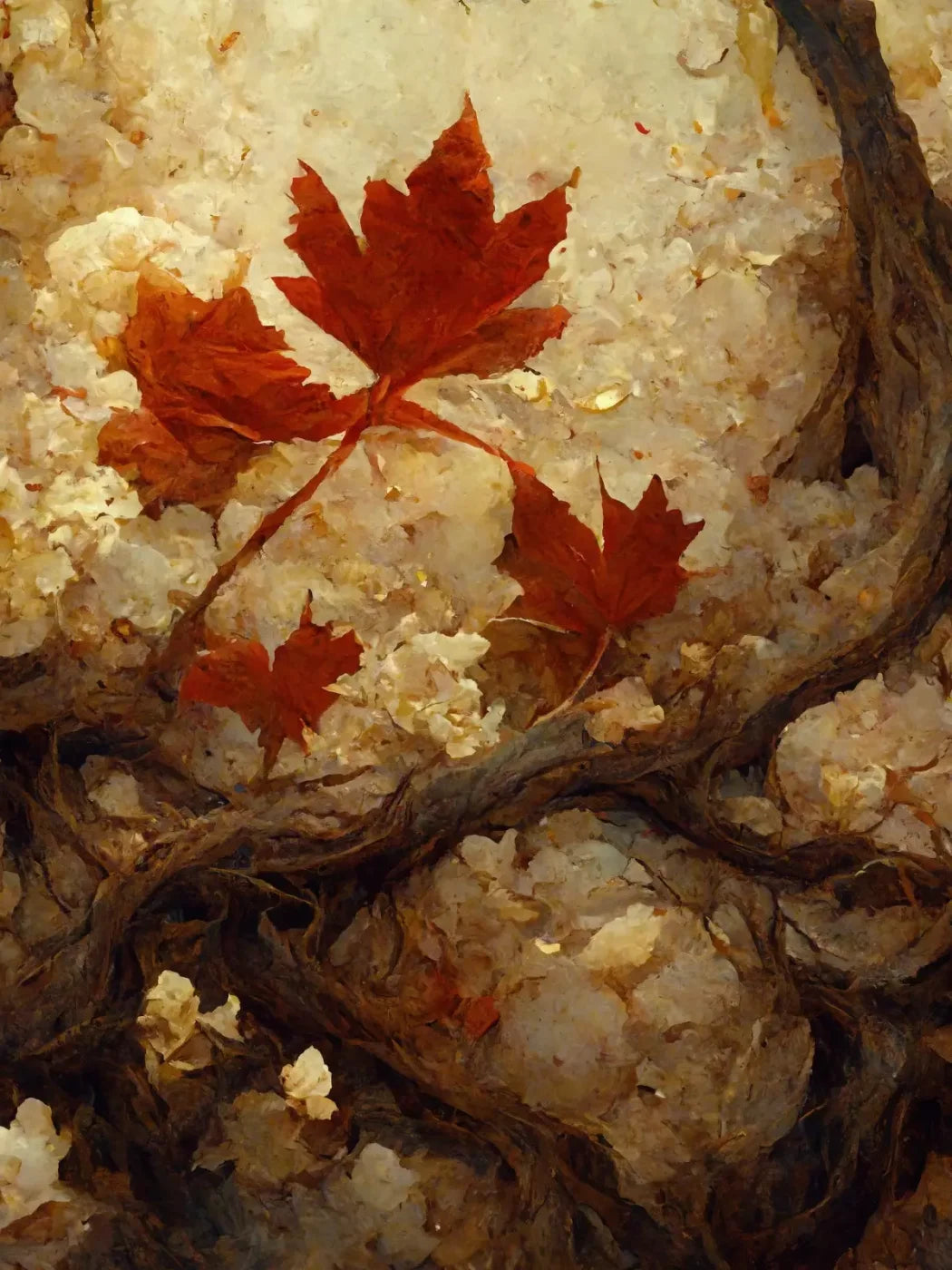 Maple Branches 6’X8’ Fleece (72 X 96 Inch) Backdrop