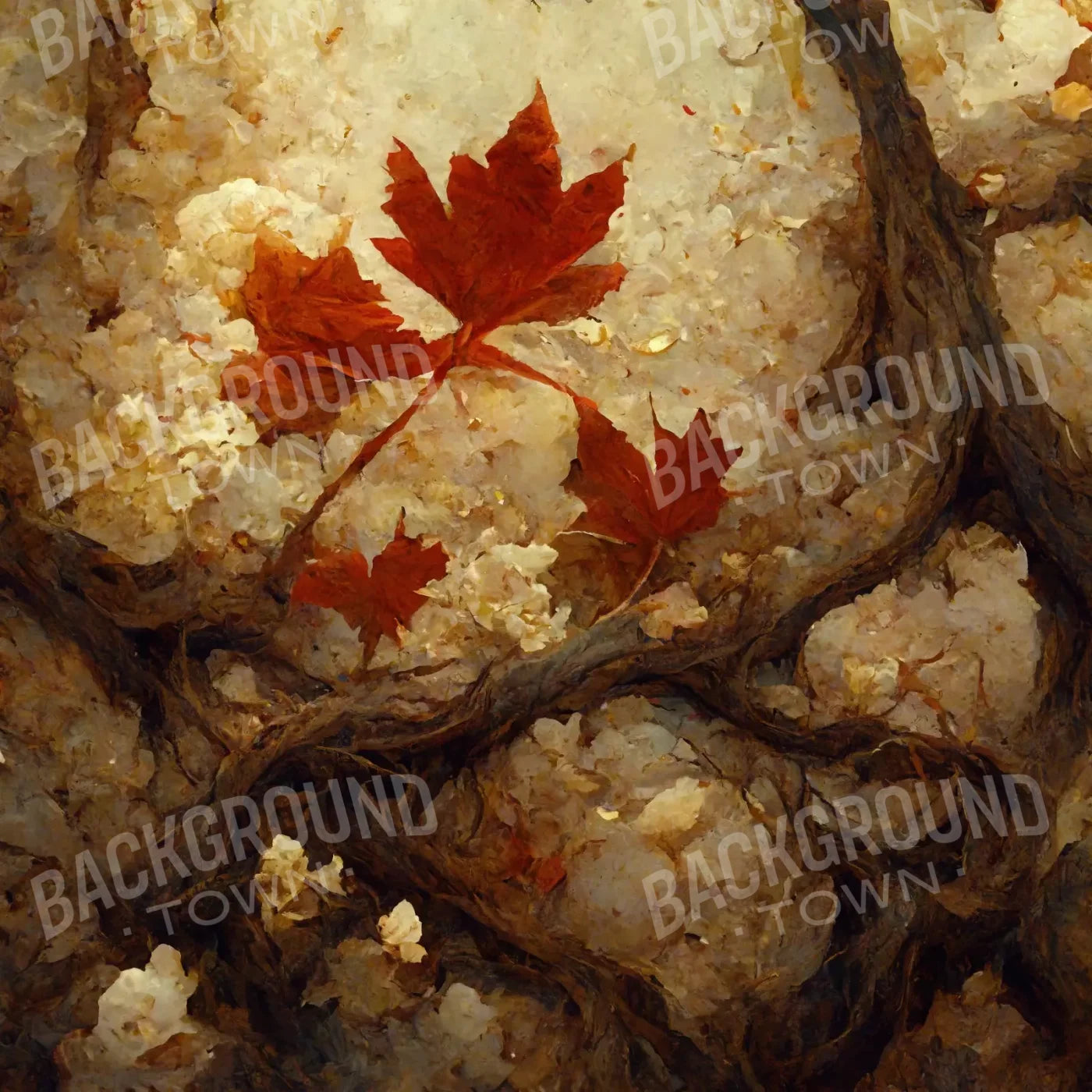 Maple Branches 8’X8’ Fleece (96 X Inch) Backdrop