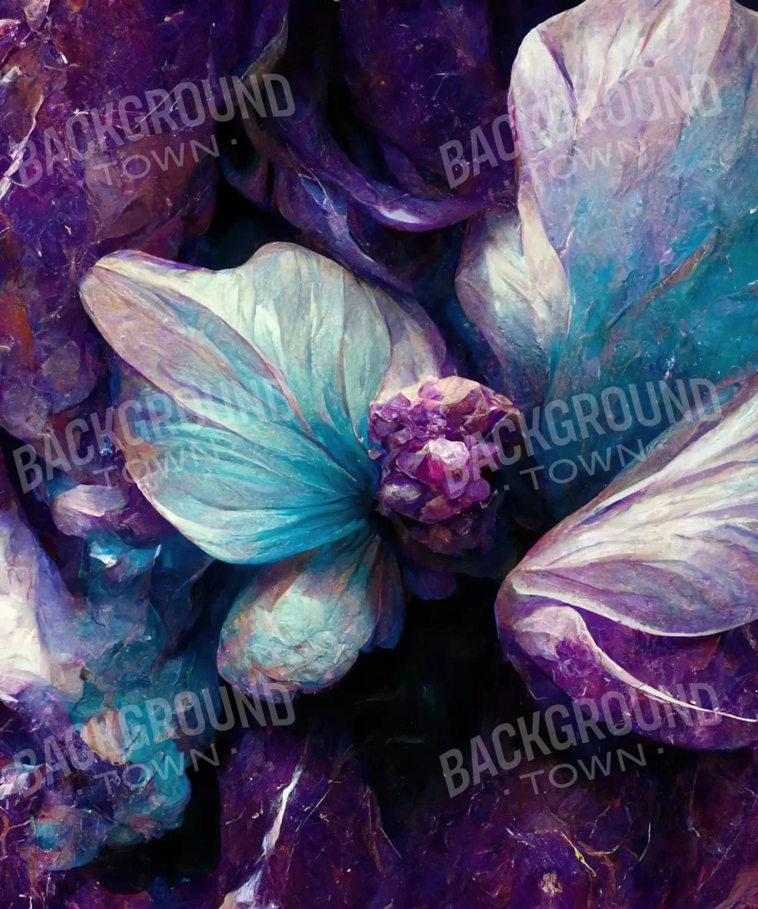 Purple Floral Backdrop for Photography